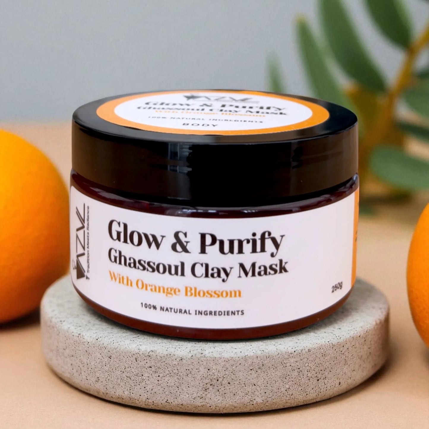Moroccan Ghassoul Clay Mask with Orange Blossom